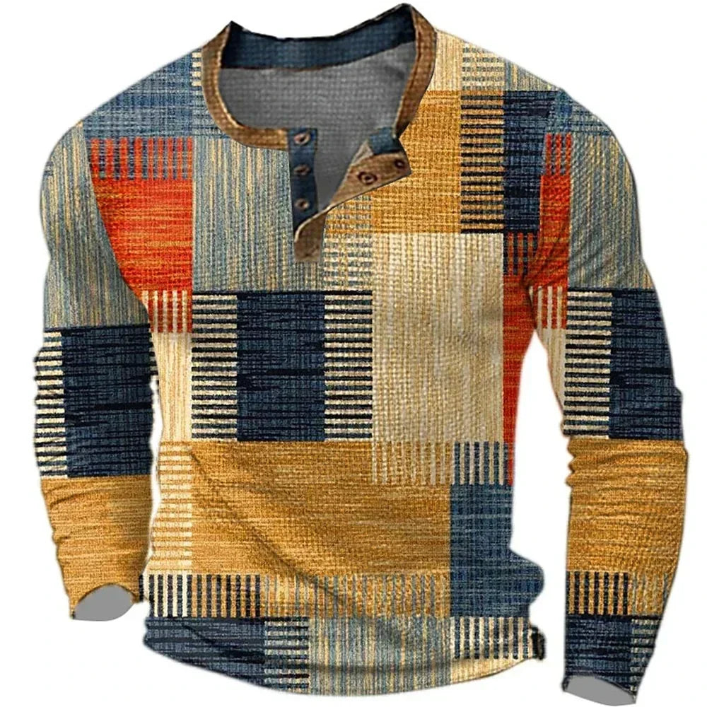 Amelin & Co™ | Kolorowa męska koszula patchwork
