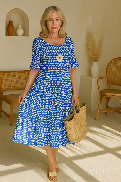 Noémie | Zwiewna elegancka sukienka midi