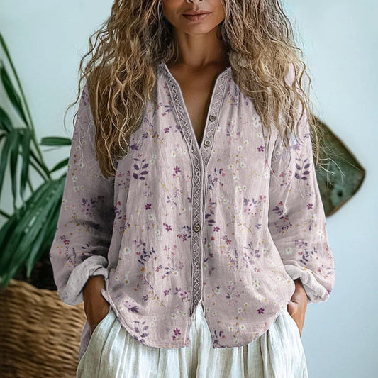 Brianna | Koszula vintage w kwiaty