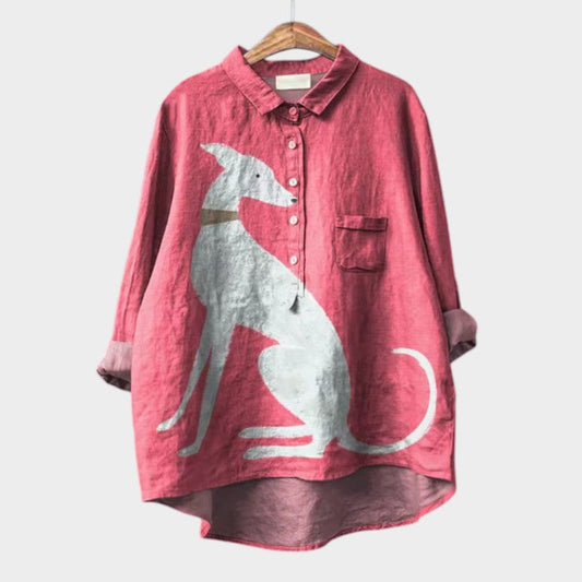 Amélie | Elegancka letnia koszula z lnu