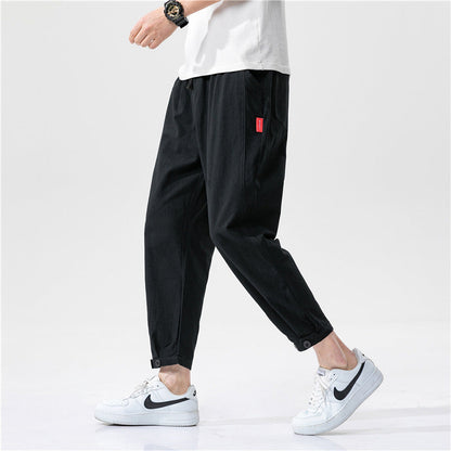 Theo | Bawełniane spodnie slim fit