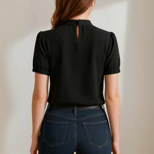 Inga | Elegancka plisowana koszula