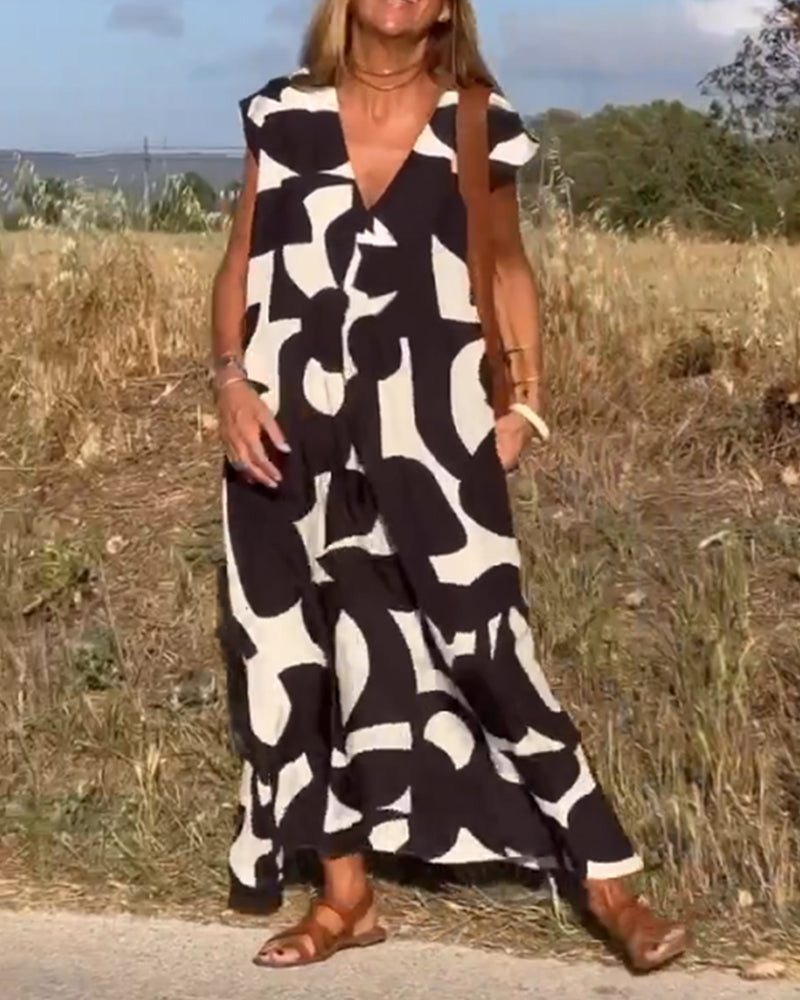 Stéphanie | Szykowna zwiewna sukienka