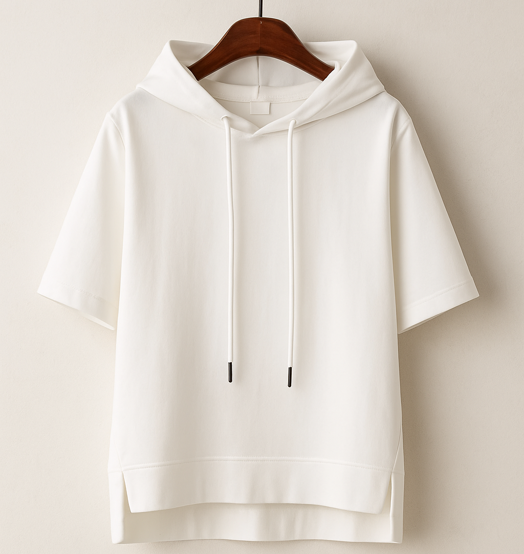Alison | Bluza z kapturem i krótkim rękawem