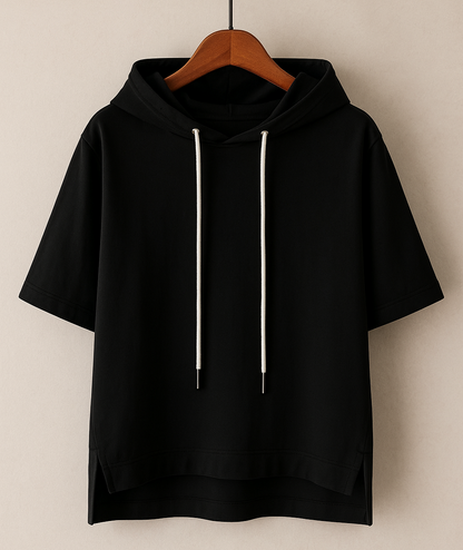 Alison | Bluza z kapturem i krótkim rękawem
