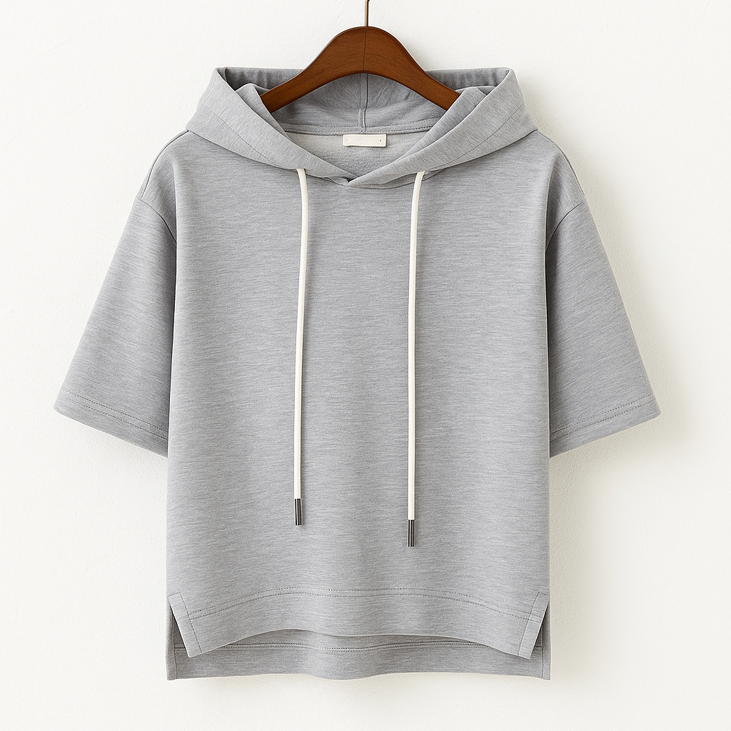 Alison | Bluza z kapturem i krótkim rękawem