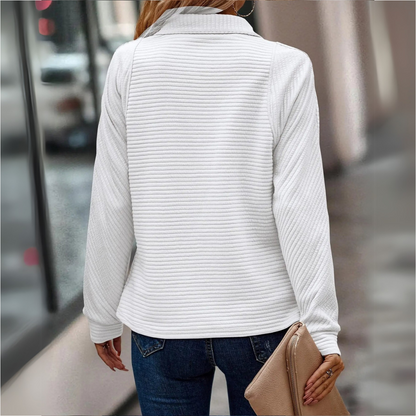 Suzanne | Sweter z krótkim zamkiem