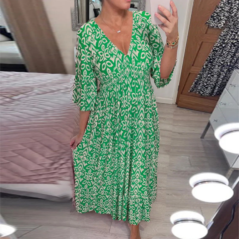 Mhara | Elegancka rozkloszowana sukienka