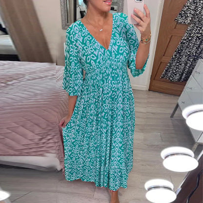 Mhara | Elegancka rozkloszowana sukienka