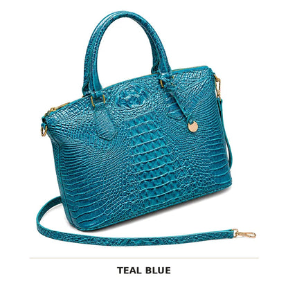 Damska torebka vintage z motywem krokodyla