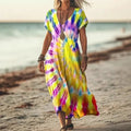 Żółty tie-dye