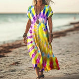 Żółty tie-dye