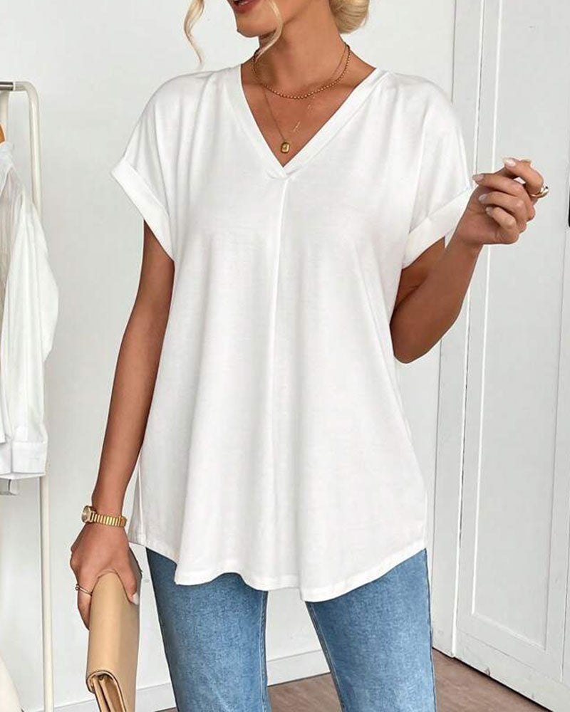 Estella | Luźny T-shirt patchwork
