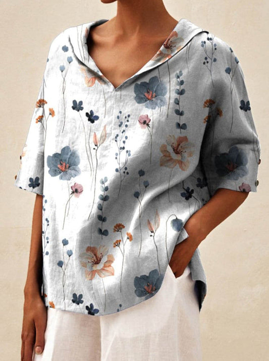 Andrea | Lekki letni top w kwiaty