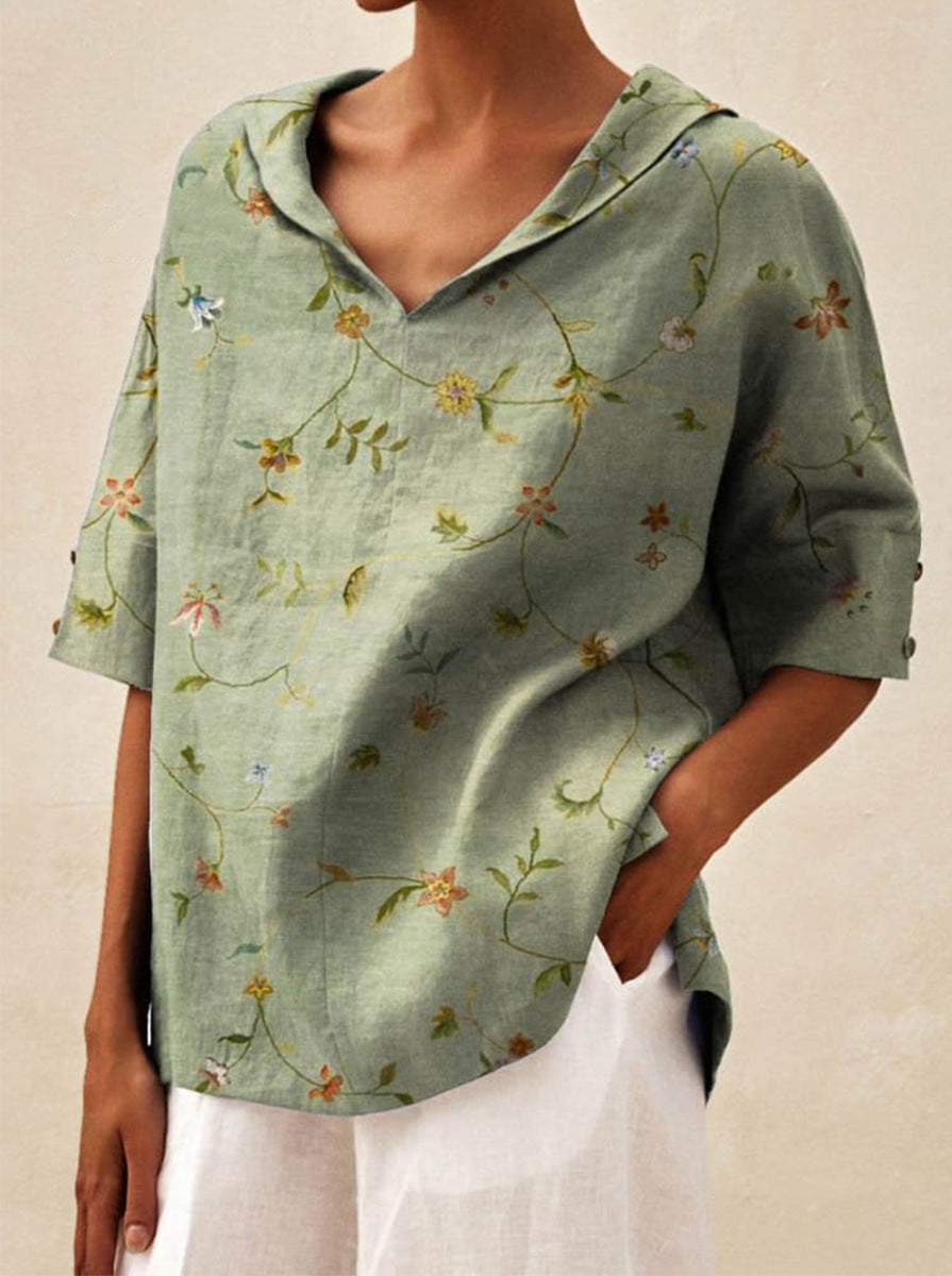 Andrea | Lekki letni top w kwiaty