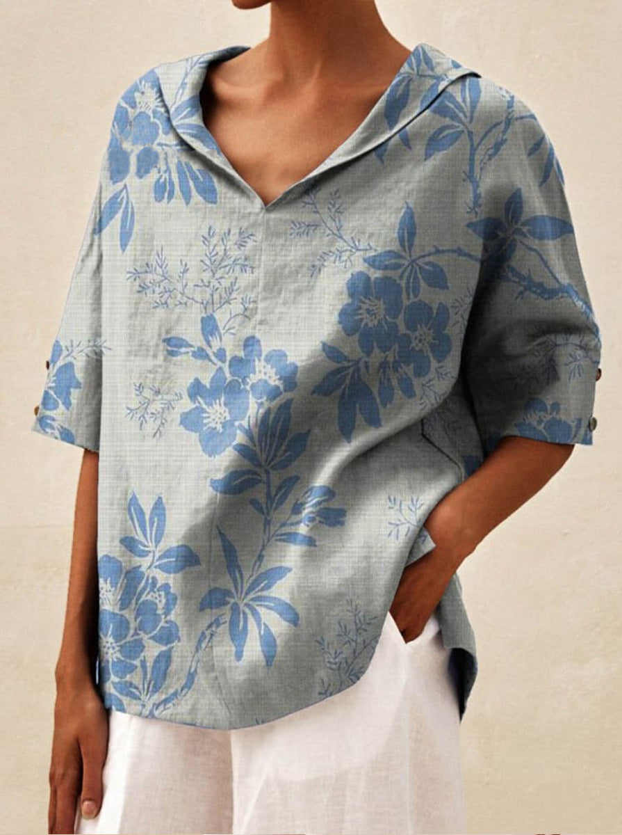 Andrea | Lekki letni top w kwiaty