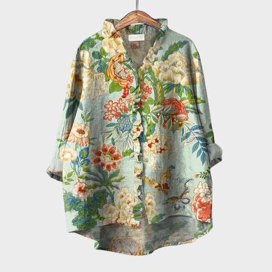 Grace | Elegancka lniana bluzka na lato