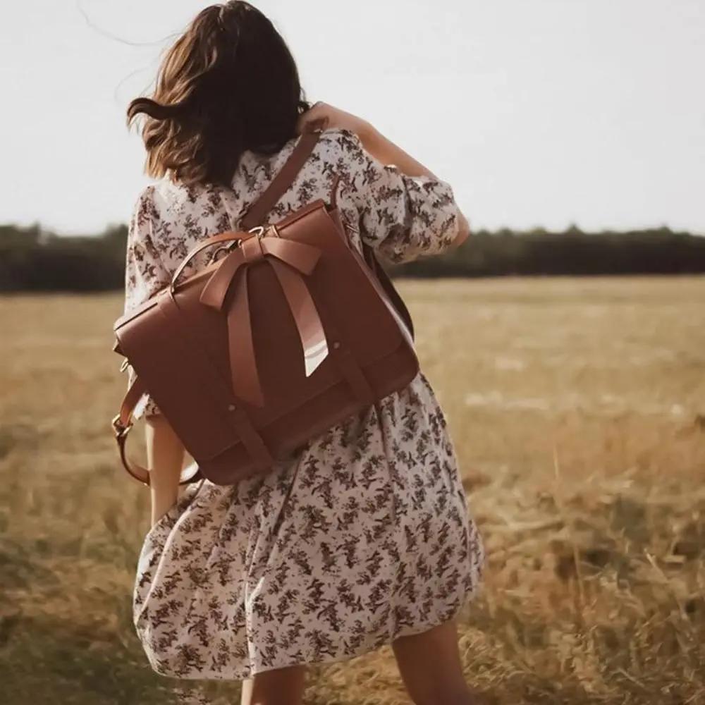 Noué | Torebka retro Twist, niebiesko-różowa