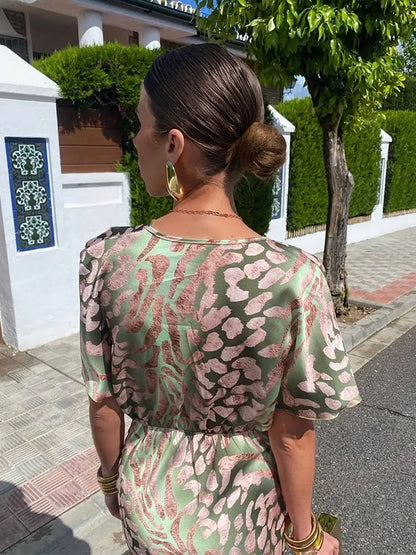 Emmeline | Miedziana sukienka midi