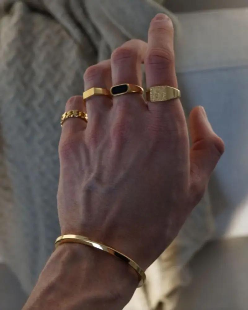 Bransoletka wstęga z obsydianu