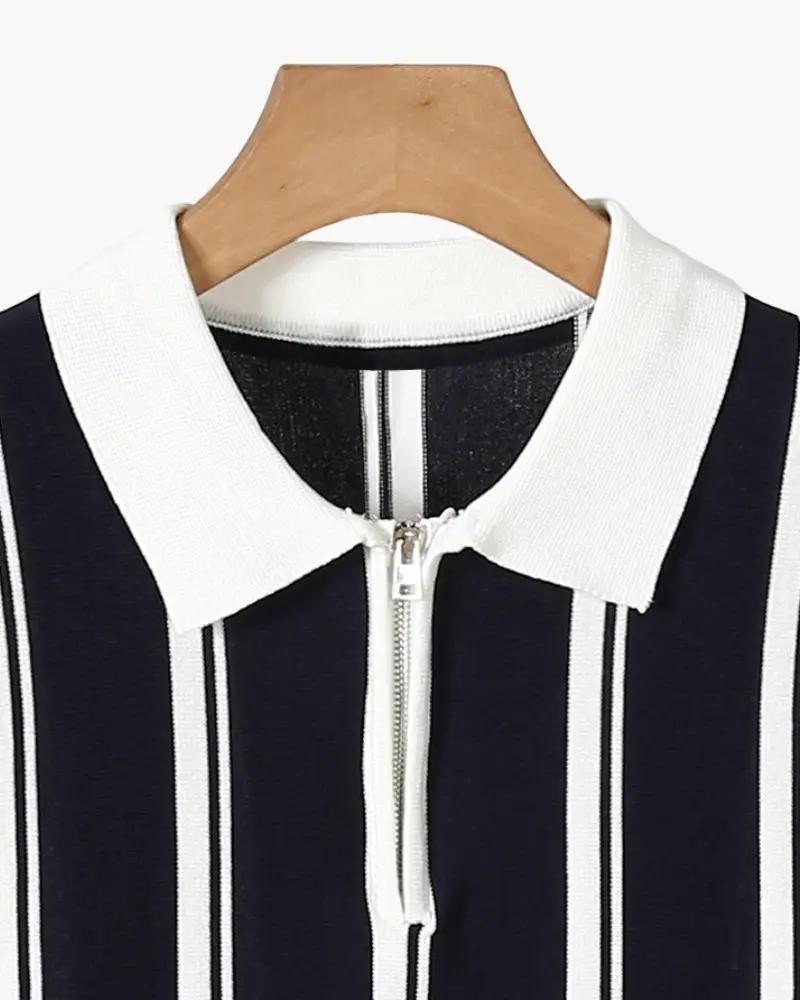 Sweter Modena z krótkim zamkiem