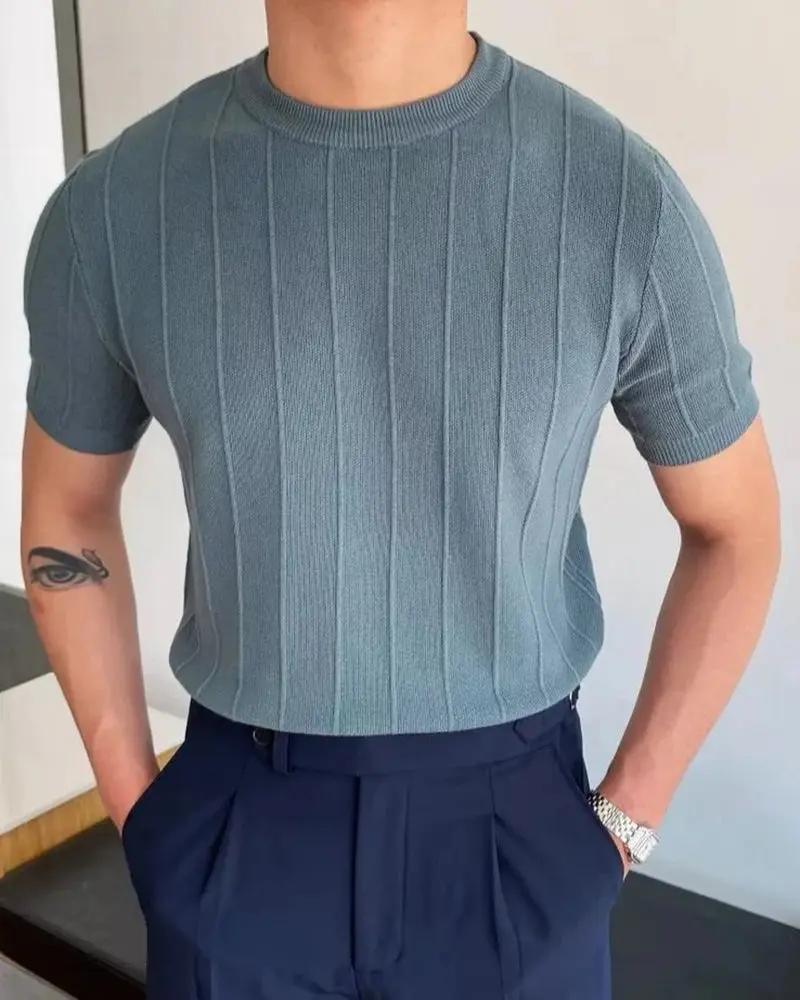 Prążkowany T-shirt Cannes