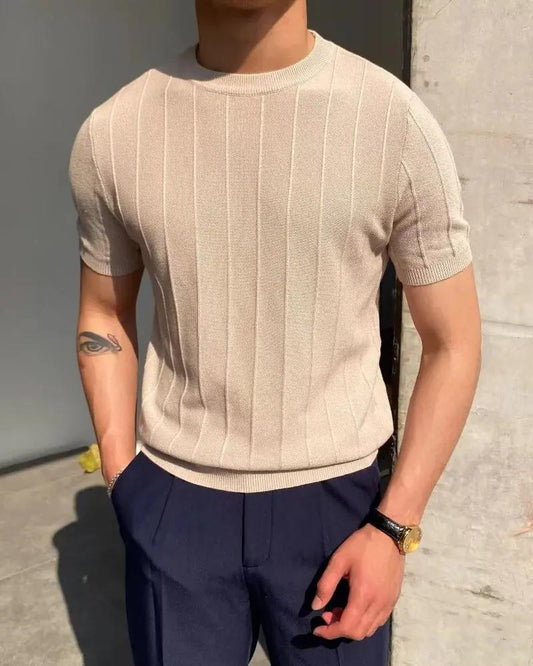 Prążkowany T-shirt Cannes