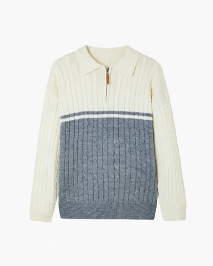 Sweter na zamek ze 100% wełny premium