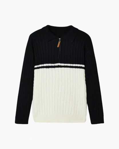Sweter na zamek ze 100% wełny premium