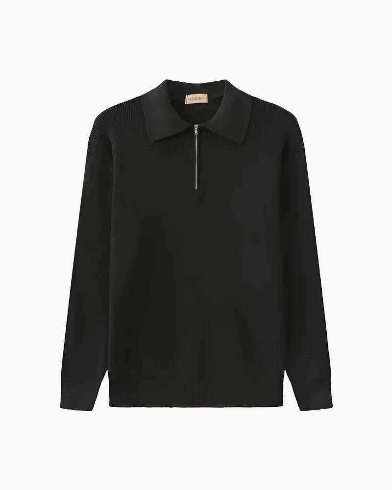 Sweter Cesare z krótkim zamkiem