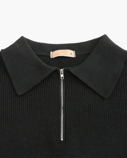 Sweter Cesare z krótkim zamkiem