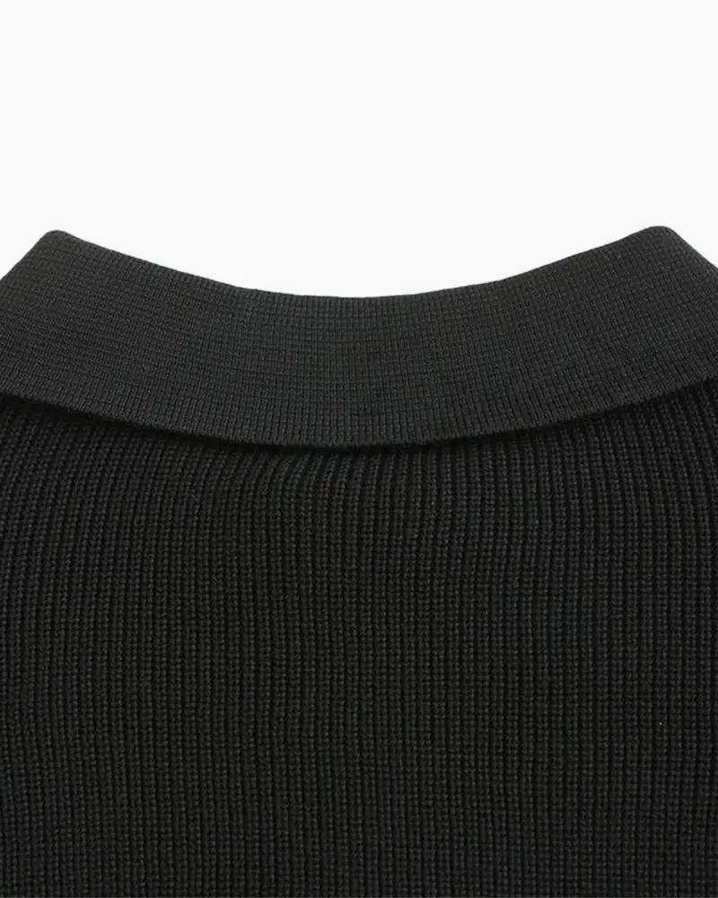 Sweter Cesare z krótkim zamkiem