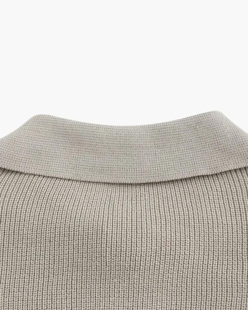 Sweter Cesare z krótkim zamkiem