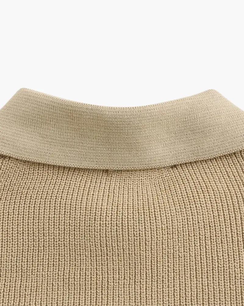 Sweter Cesare z krótkim zamkiem