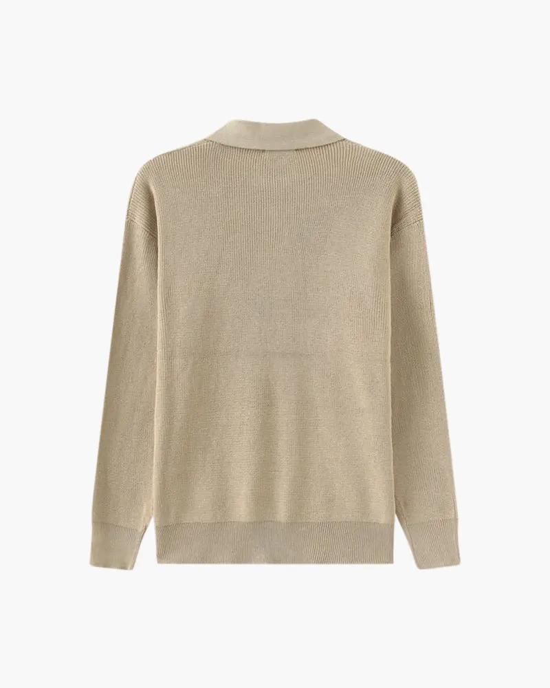 Sweter Cesare z krótkim zamkiem