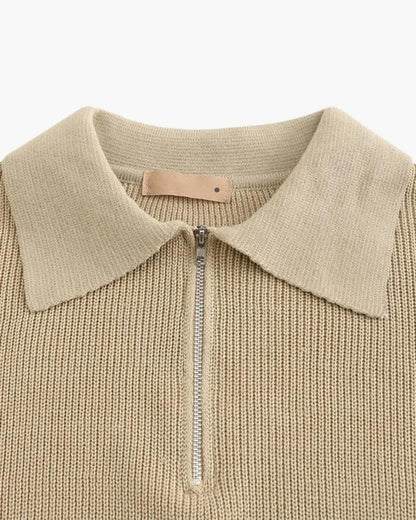Sweter Cesare z krótkim zamkiem