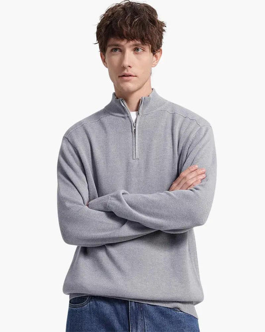 Sweter na zamek ze 100% wełny merino