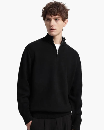 Sweter na zamek ze 100% wełny merino