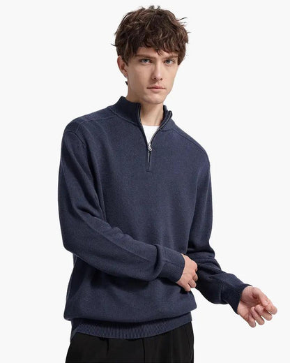 Sweter na zamek ze 100% wełny merino
