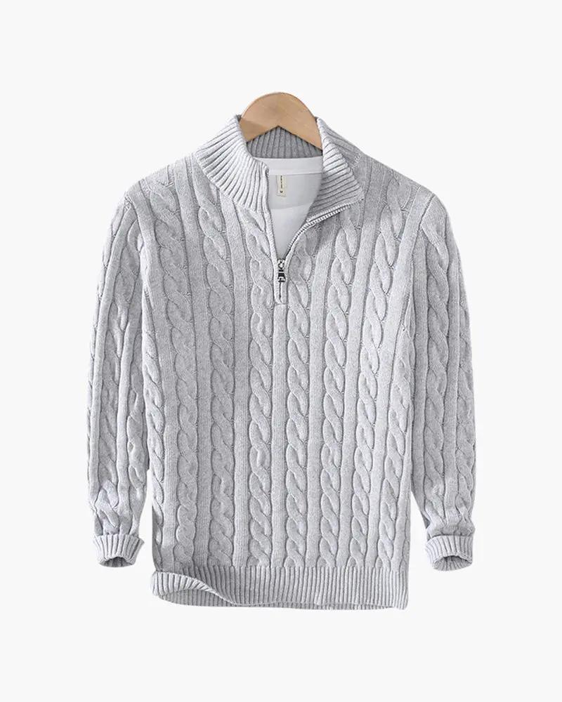 Sweter Verbier z krótkim zamkiem