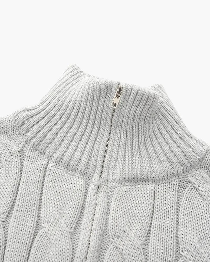Sweter Verbier z krótkim zamkiem