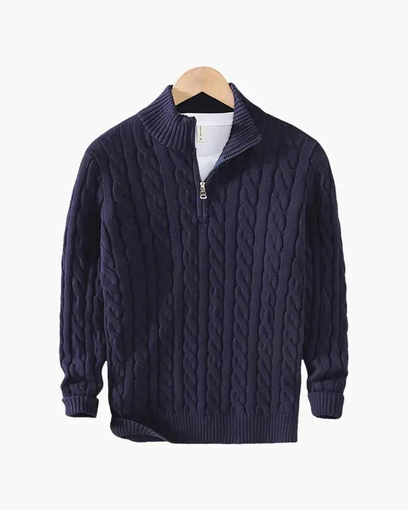 Sweter Verbier z krótkim zamkiem