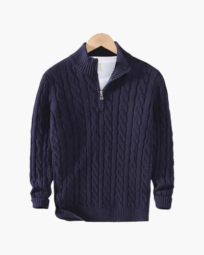 Sweter Verbier z krótkim zamkiem