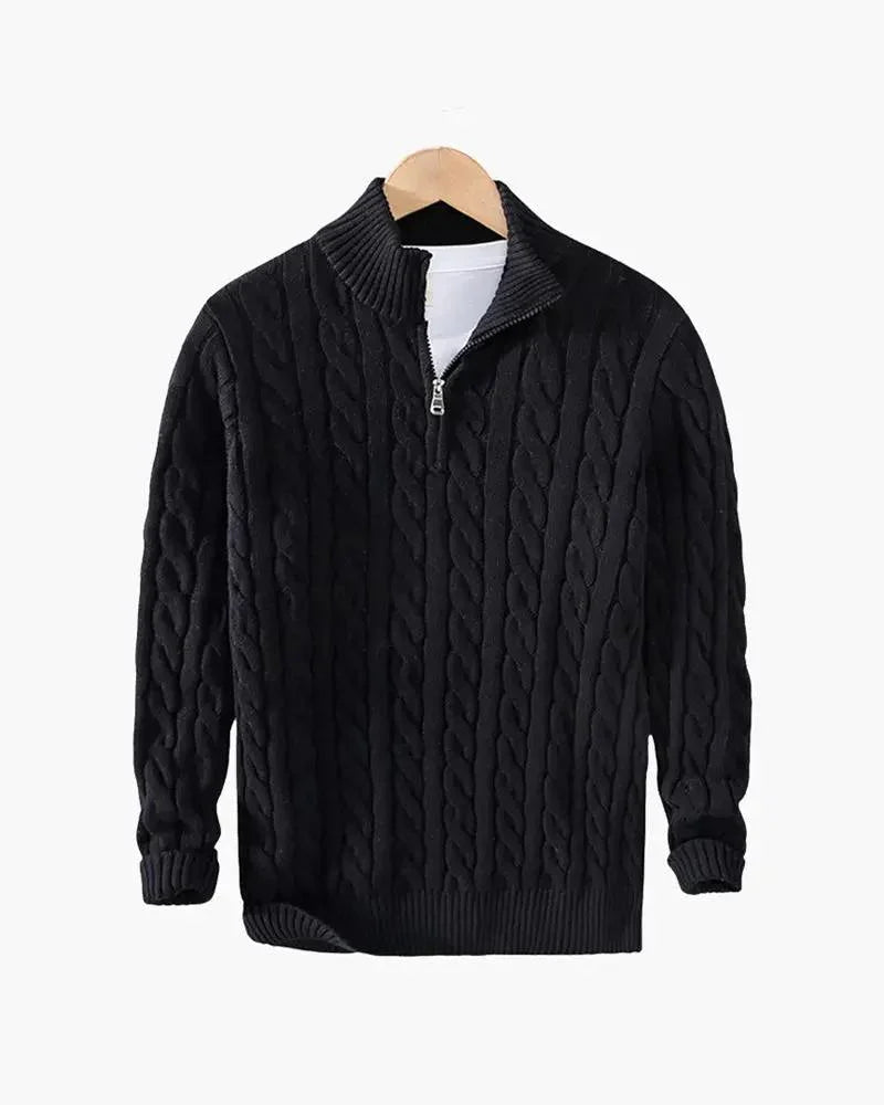 Sweter Verbier z krótkim zamkiem