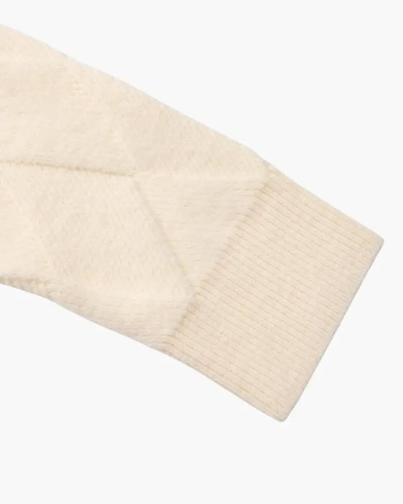 Sweter z okrągłym dekoltem w romby